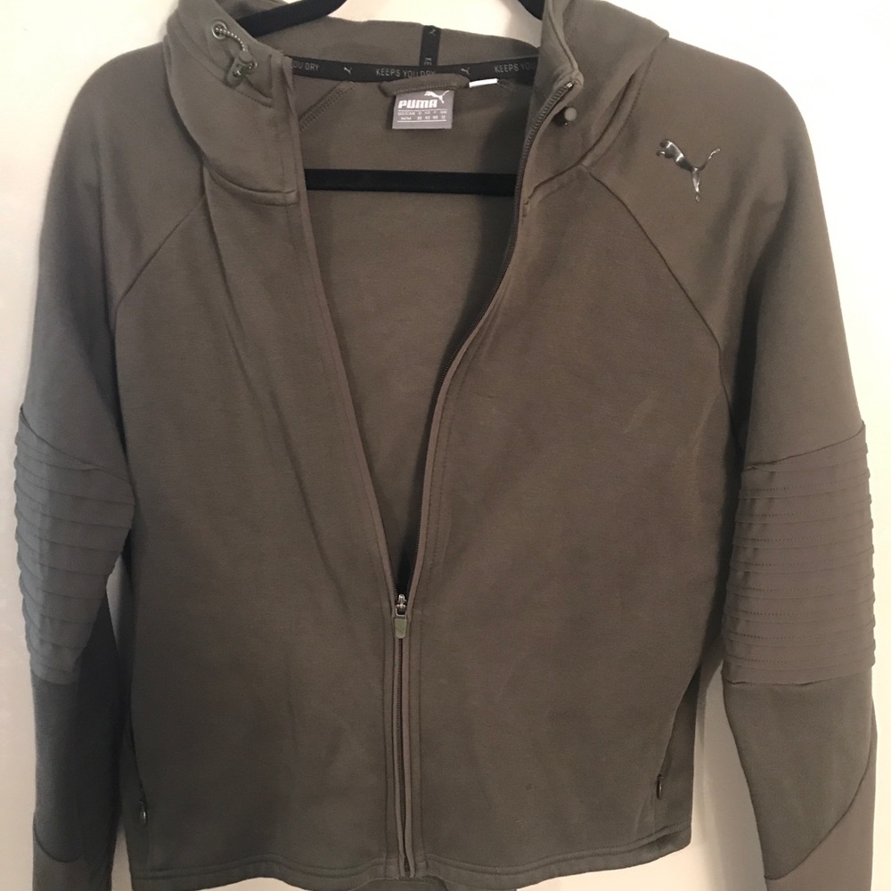 Puma army green full zip jacket